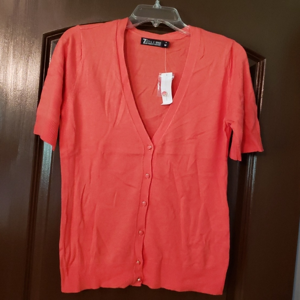 7th Avenue short sleeve cardigan